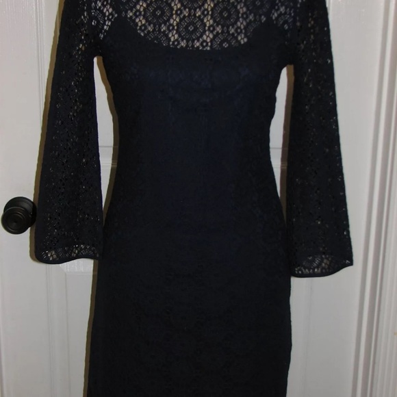 NWT LILLY PULITZER TOPANGA DRESS TRUE NAVY BREAKERS LACE - Picture 9 of 12